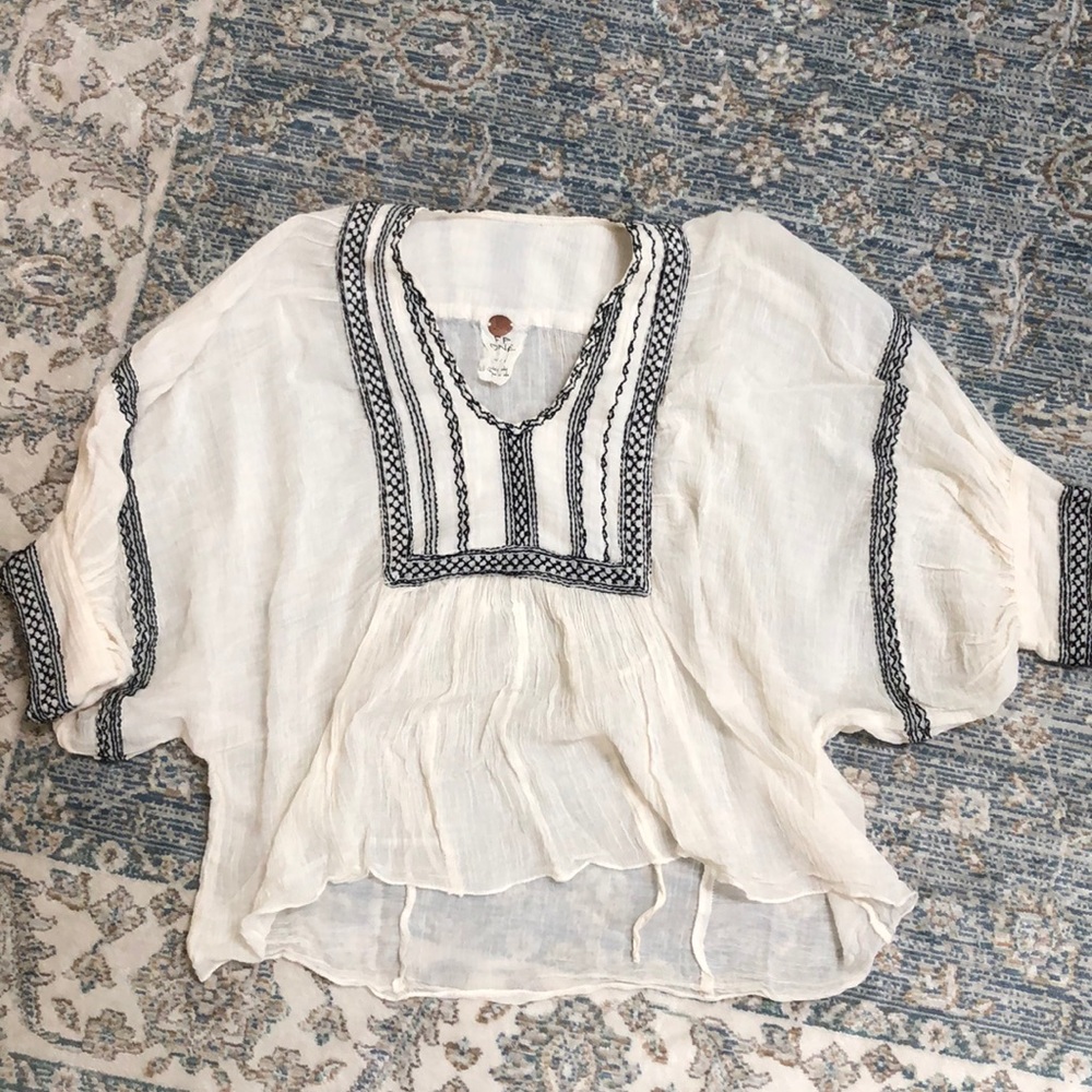 Free people embroidered blouse